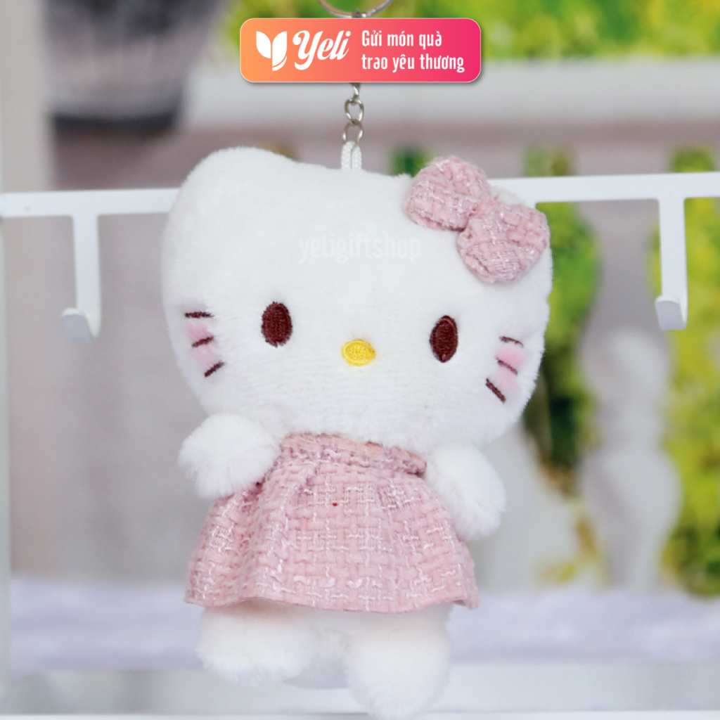 Gấu Nhồi Bông Hello Kitty, Sarion, Lotso, Capybara mini 15cm, Móc khóa Hello Kitty đáng yêu Yeli Shop