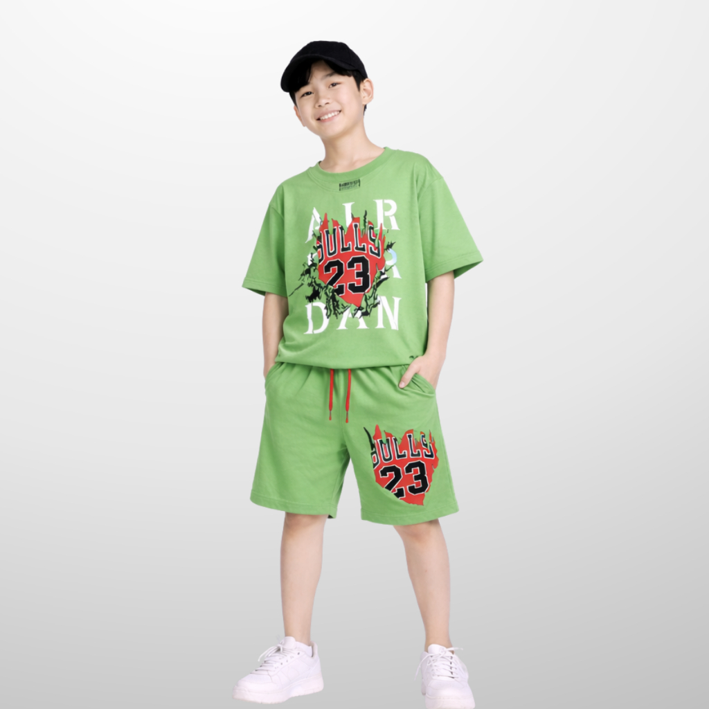 Set bộ bé trai mùa hè – Đồ bộ bé trai áo thun quần short cotton co giãn, thoáng mát, năng động 4-14 tuổi - B101 | JJ Kid