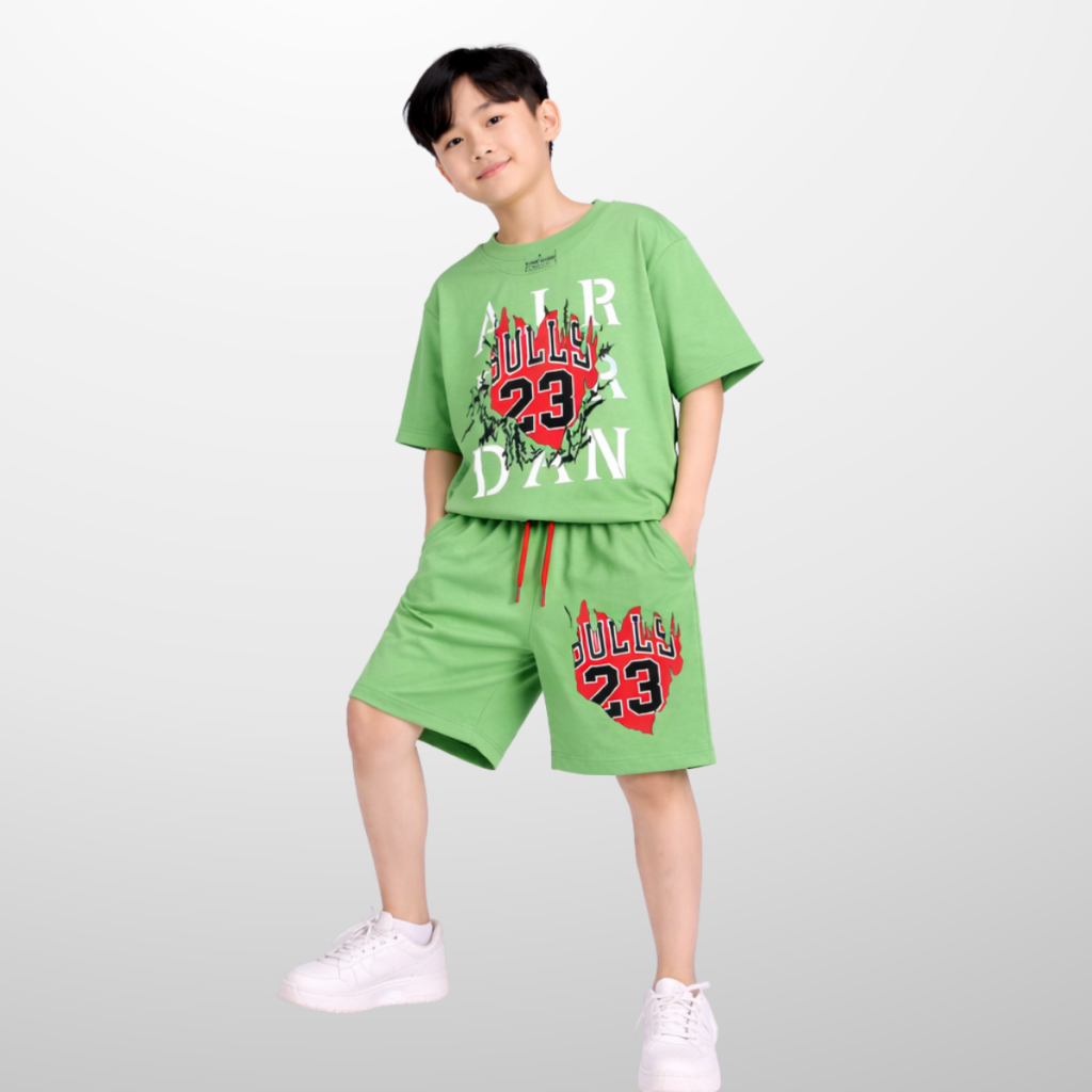 Set bộ bé trai mùa hè – Đồ bộ bé trai áo thun quần short cotton co giãn, thoáng mát, năng động 4-14 tuổi - B101 | JJ Kid