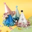 Nón Chóp Sinh Nhật Happy Birthday, Mũ Đội Tiệc Phối Ren Có Chóp Bông Phong Cách Hàn Quốc Đáng Yêu Cho Bé DUHA 081
