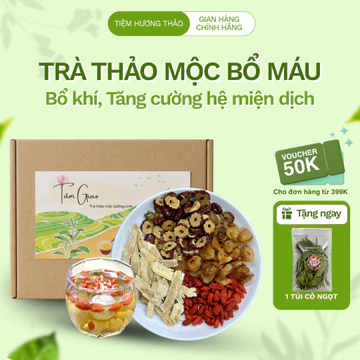 Trà thảo mộc bổ máu dưỡng gan Tiệm Hương Thảo trà dưỡng sinh hỗ trợ làm đẹp da trà túi lọc giúp tinh thần thoải mái