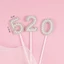 Chữ Love Mom Nơ Ngọc Trang Trí Bánh Kem, Happy Birthday Đính Đá DUHA 093