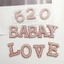 Chữ Love Mom Nơ Ngọc Trang Trí Bánh Kem, Happy Birthday Đính Đá DUHA 093