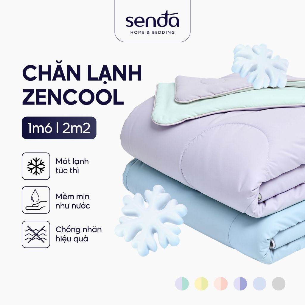 Chăn lạnh ZenCool Sen Đá Home Bedding 1m6x2m 2mx2m2, mền điều hòa nhiệt độ mát lạnh mùa hè Cooling comforter