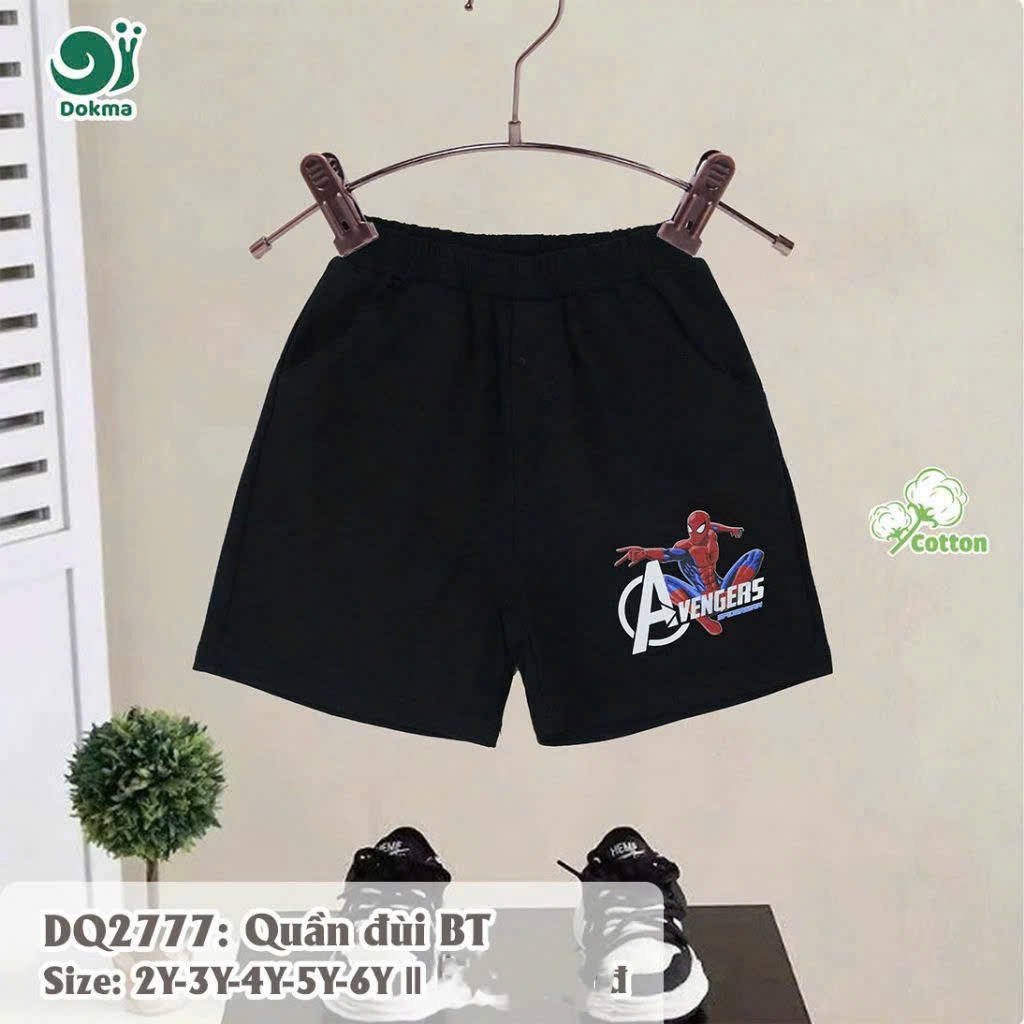 (11-19kg, 2-6Y) Quần Cộc, Quần Đùi Cotton Dokma Bé Trai DQ1419 DQ1423 DQ2777 DQ2867 DQ1421