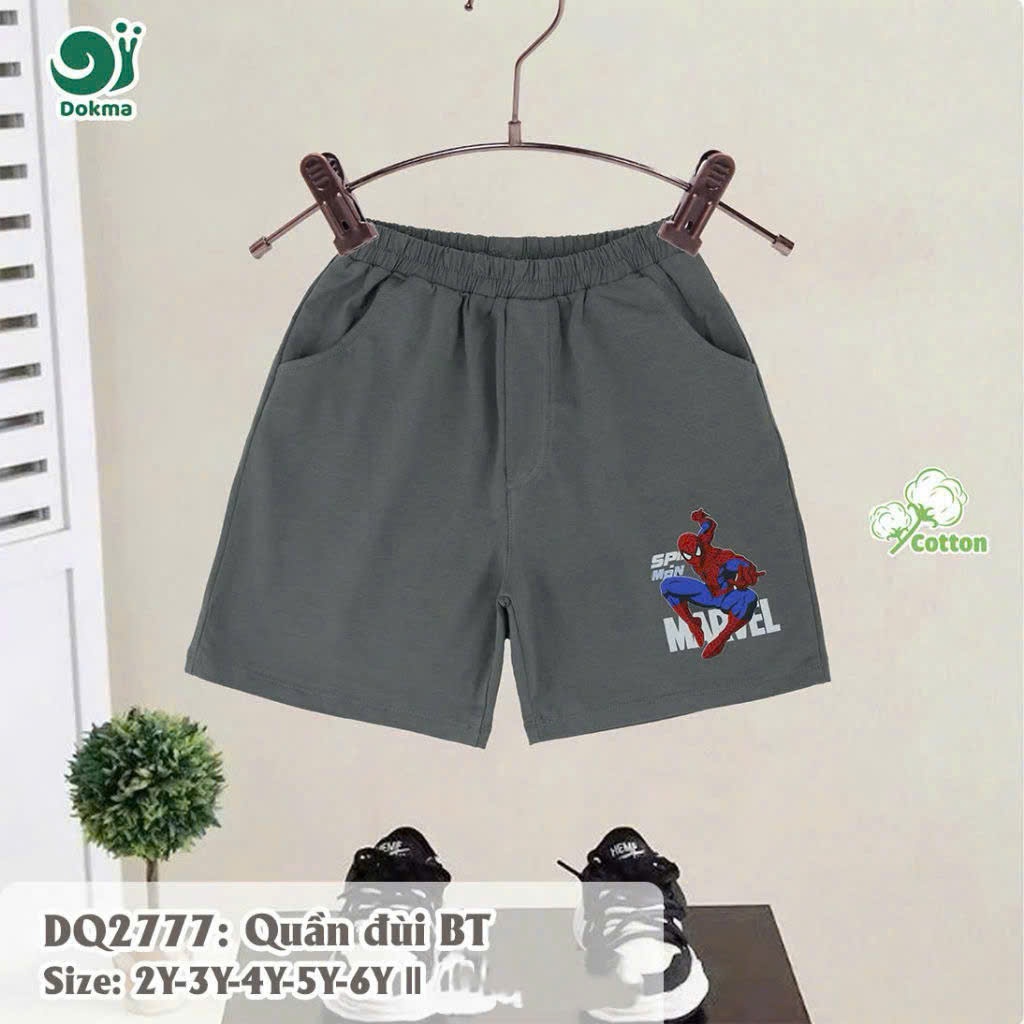 (11-19kg, 2-6Y) Quần Cộc, Quần Đùi Cotton Dokma Bé Trai DQ1419 DQ1423 DQ2777 DQ2867 DQ1421