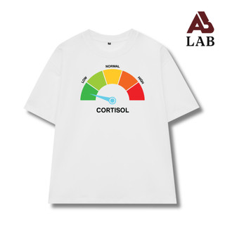 Áo Thun in hình CORTISOL LEVEL Hottrend - Áo Phông Nam Nữ Form Rộng Tay Lỡ Chất Thun Cotton Mềm Mịn Menswear Cổ Tròn