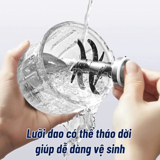 Máy Xay Đa Năng Misu Louis Cối Thủy Tinh Dày Bền 2 Lưỡi Inox Xay Sinh Tố, Thịt, Cua, xay đồ ăn dặm cho bé Cá,