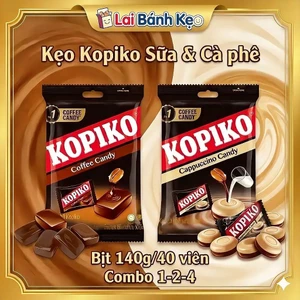 Kẹo Kopiko Vị Cà Phê & Cà Phê Sữa - Bịch 140g (40 viên)