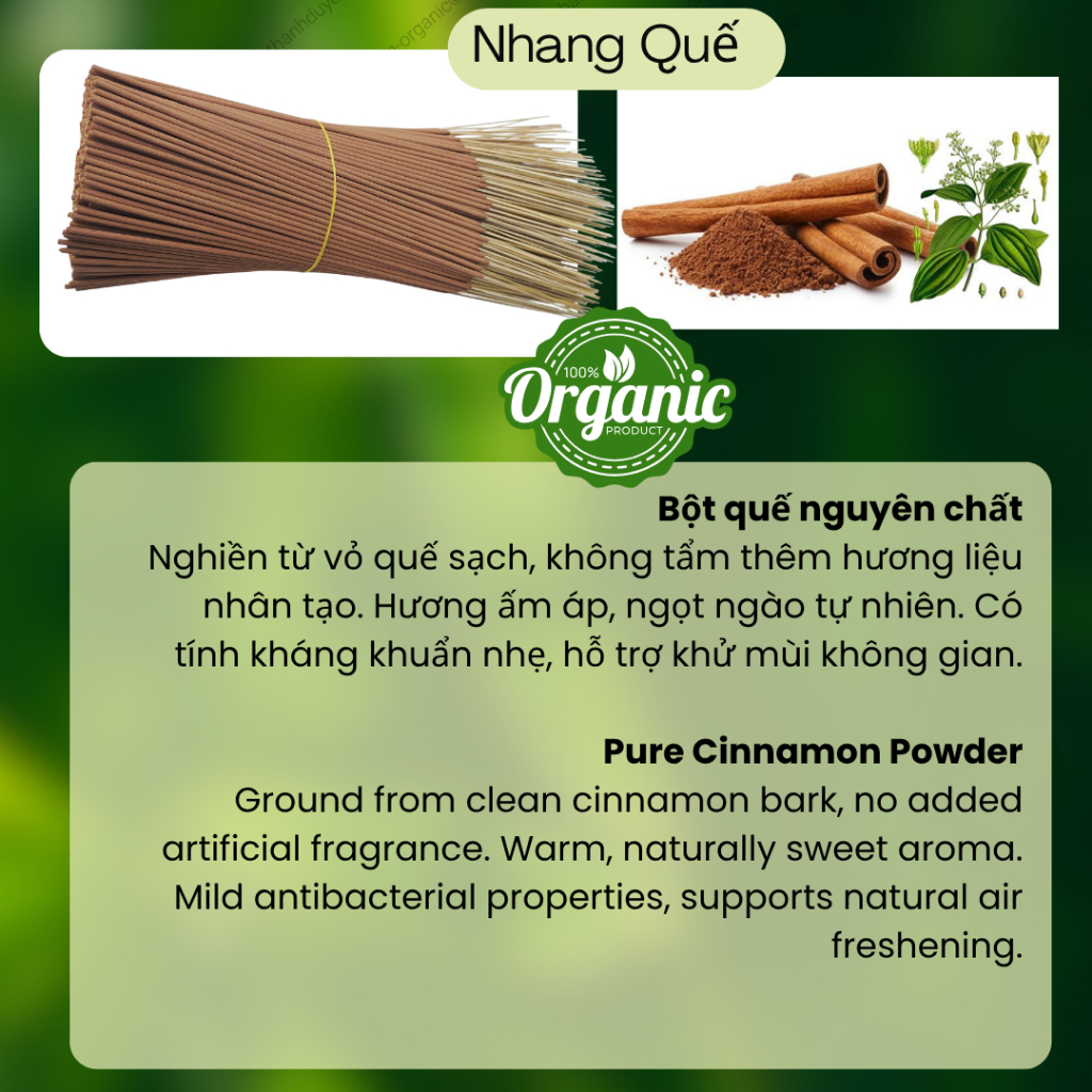 Nhang Trầm Hương Hữu Cơ Sạch | 100% Tự Nhiên Không Hóa Chất | Chân Tre | Thờ Cúng Thiền Định Yoga Spa | An Toàn Trẻ Em