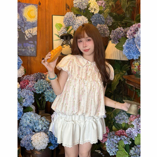ÁO BABYCREAM TAY BỒNG CỔ SEN HOA NÀNG THƠ