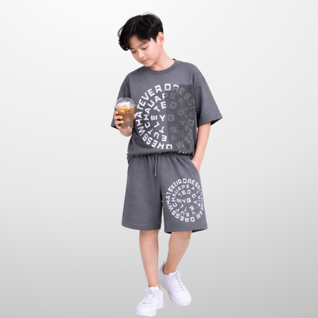 Đồ bộ bé trai mùa hè, áo thun quần short cotton co giãn, thoáng mát, 4-14 tuổi - B94 | JJ Kids