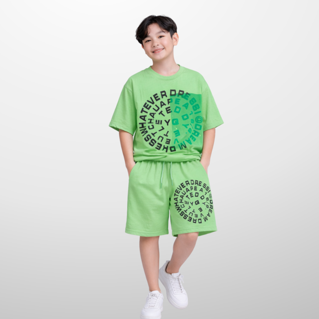 Đồ bộ bé trai mùa hè, áo thun quần short cotton co giãn, thoáng mát, 4-14 tuổi - B94 | JJ Kids