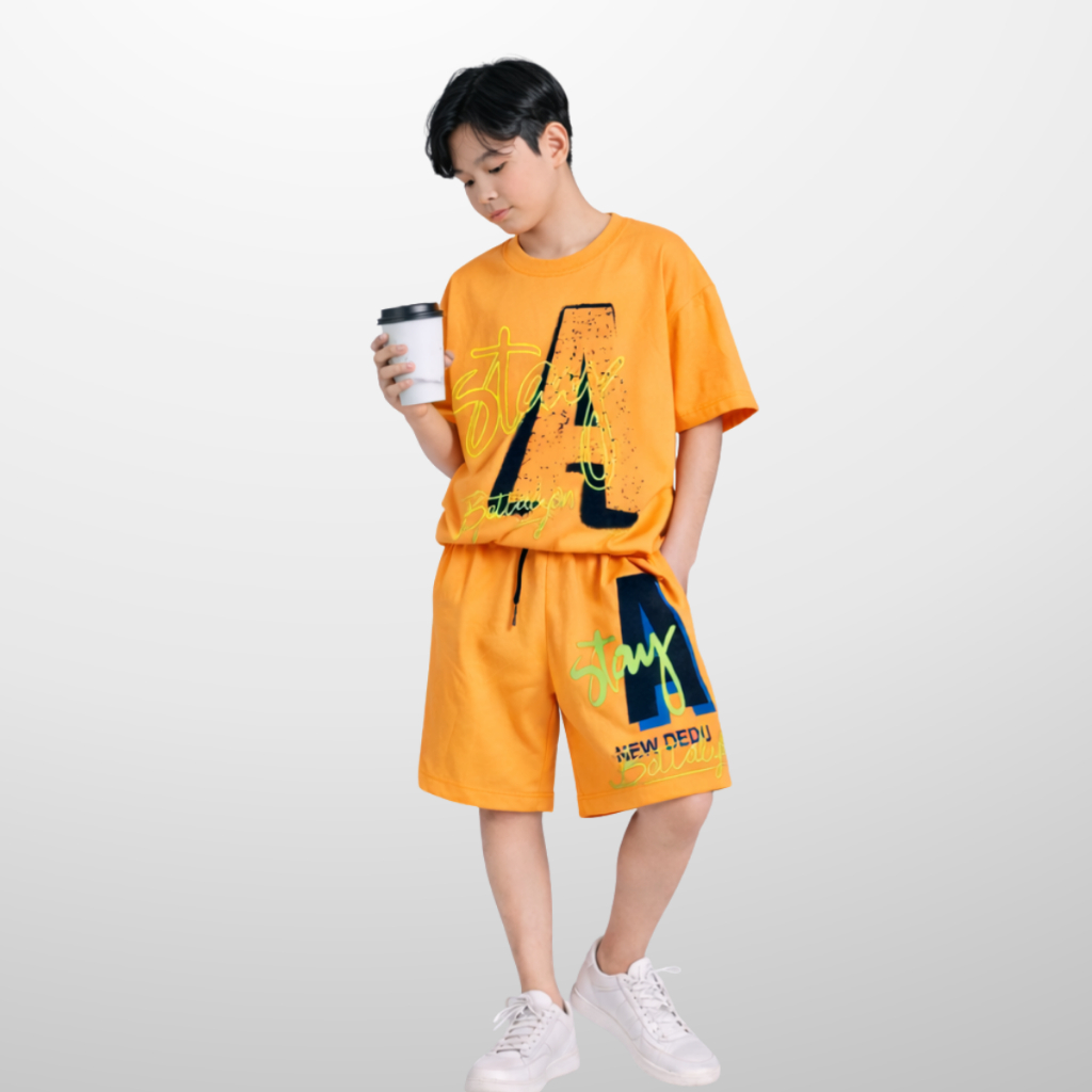 Đồ bộ bé trai mùa hè, áo thun quần short cotton co giãn, thoáng mát, 4-14 tuổi - B74 | JJ Kids