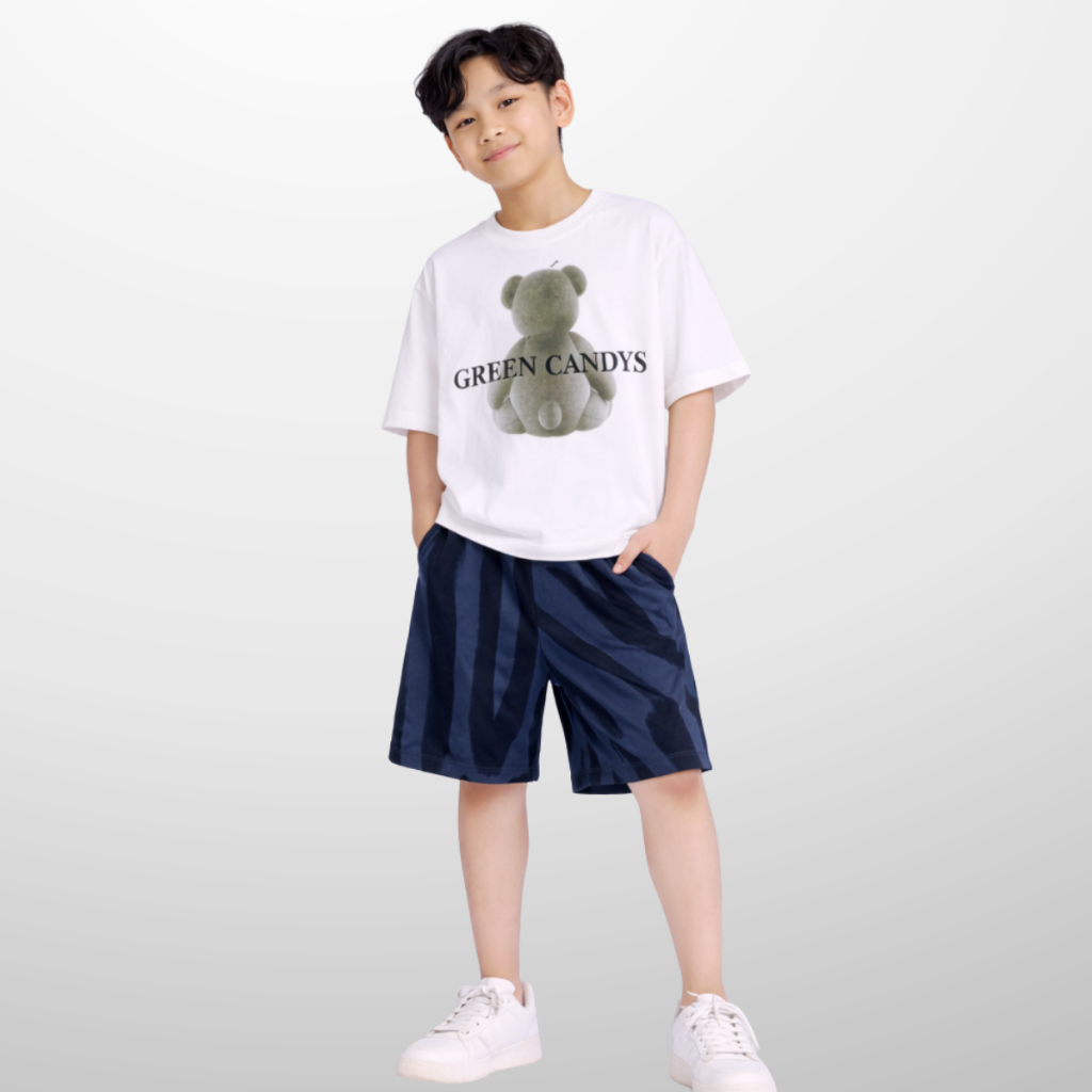Đồ bộ bé trai mùa hè, áo thun quần short cotton co giãn, thoáng mát, 4-14 tuổi - B43 | JJ Kids