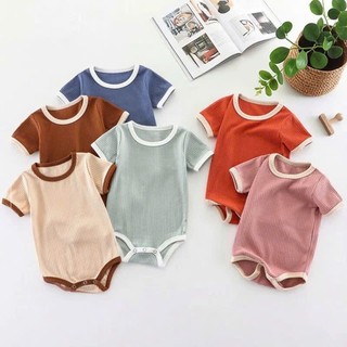 Body Sơ Sinh Cotton Gân Mềm Mịn Cao Cấp – Thoáng Mát Cho Bé, Nhiều Màu Pastel Dễ Thương