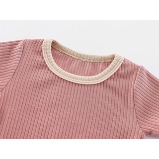 Body Sơ Sinh Cotton Gân Mềm Mịn Cao Cấp – Thoáng Mát Cho Bé, Nhiều Màu Pastel Dễ Thương