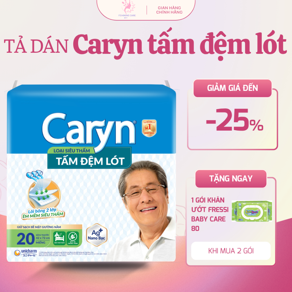 TẤM ĐỆM LÓT CARYN ĐỦ SIZE L10 – L20 – XL14 – NPP NHẬT THANH TUYỀN
