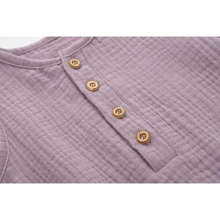 Body Sơ Sinh Vải Xô Muslin Cao Cấp Không Tay – Romper Cotton Mềm Thoáng Mát, Cúc Gỗ Dễ Thương