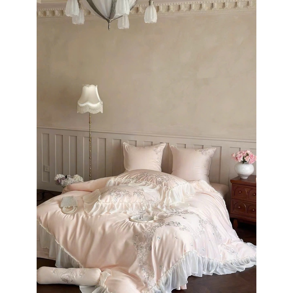BÁN CHẠY 4- Bộ chăn ga gối tencel chăn hè MemMinbedding Luxury mềm mại êm ái thoáng khí phong cách trang nhã tinh tế