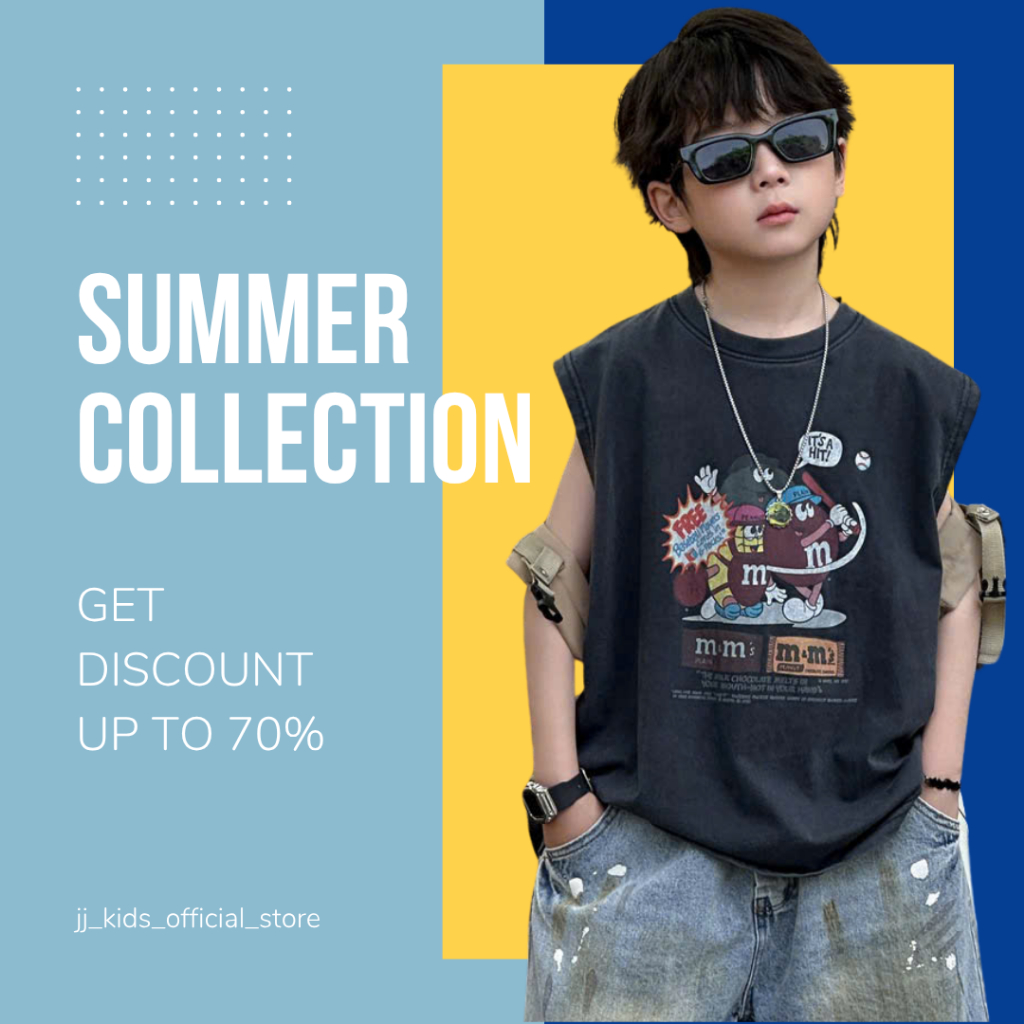 Áo Thun Ngắn Tay Mùa Hè Cho Bé Trai, Bé Gái In Hình Năng Động, Cổ Tròn B709 | JJ Kids Fashion