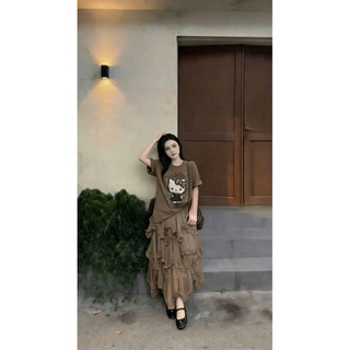 •𝙆𝙞𝙣𝙜𝙨𝙝𝙤𝙥𝙗𝙚𝙖𝙪𝙩𝙮•Set Áo Kitty Mix Váy Voan Vạt QC