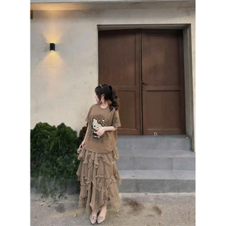 •𝙆𝙞𝙣𝙜𝙨𝙝𝙤𝙥𝙗𝙚𝙖𝙪𝙩𝙮•Set Áo Kitty Mix Váy Voan Vạt QC