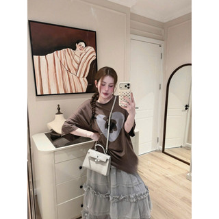 •𝙆𝙞𝙣𝙜𝙨𝙝𝙤𝙥𝙗𝙚𝙖𝙪𝙩𝙮•Áo Phông Gấu Trái Tim Nâu QC