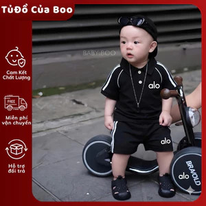 Bộ Bé Trai Áo Polo Thể Thao Thuê Alo,Bộ Quần Áo Bé Trai Cotton Mềm Mát 6-15kg,Đồ Bé Trai Mùa Hè A28