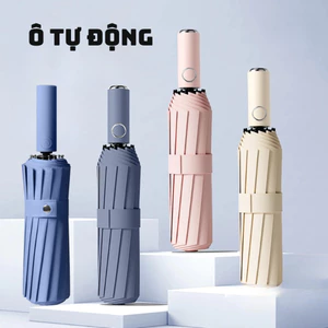 Ô dù che mưa, đi nắng 10 nan cúng cáp , vải 3 lớp chống thấm, đóng mở 2 chiều tự động