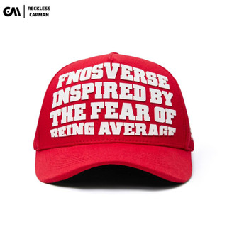 RecklessCapman Mũ Lưỡi Trai FNOS l NÓN _US AVERAGE_ TRUCKER HAT - RED - HW5 l FNOSVERSE INSPIRED BY