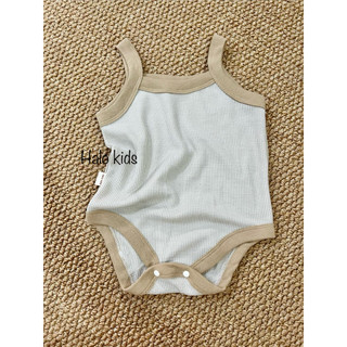 Body 2 dây bản to chất liệu cotton waffle phong cách hàn quốc cho bé gái