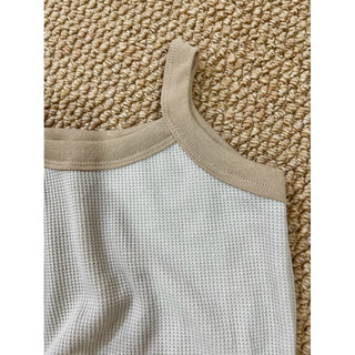 Body 2 dây bản to chất liệu cotton waffle phong cách hàn quốc cho bé gái