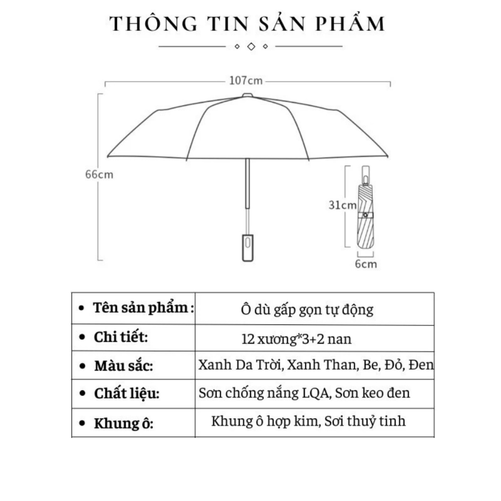Ô DÙ CHE MƯA CHE NẮNG ,60 NAN CHẮC KHỎE ,NHỎ GỌN TIỆN LỢI