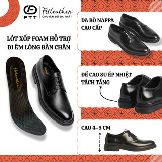 Giày derby nam da bò chính hãng FTTleather, giày tây công sở buộc dây lịch sự size 44,45 F0301