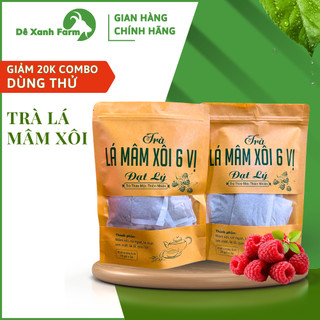 Trà lá mâm xôi 6 vị túi 35 gói lọc vị tự nhiên thanh mát