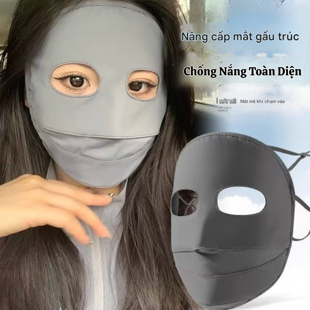 Khẩu Trang Che Kín Mặt Chống Nắng Tia UV Khẩu Trang Cao Cấp 2 Lớp Mềm Mại Thoáng Mát