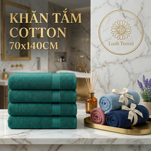 Khăn Tắm LushTowel 70x140cm Cotton 100% Mềm Mịn Thấm Hút Nhanh Khăn Tắm Cỡ Lớn Spa Khách Sạn