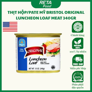 Thịt Hộp Mỹ Bristol Original Cao Cấp, Nhập Khẩu Chính Hãng, Ăn Liền Tiện Lợi