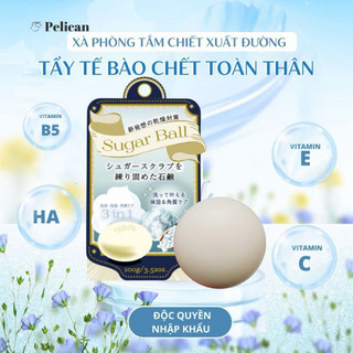 Xà phòng tẩy tế bào chết Nhật Bản toàn thân Pelican Sugar Ball 100g