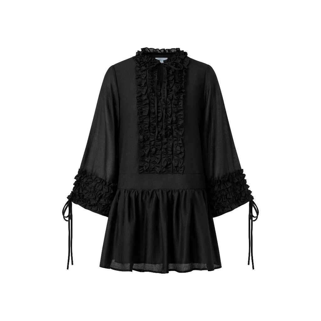 Elowen Dress - Remmus | Đầm kiểu phối ruffle vải tơ 2 lớp - BST DOLLY HOUSE