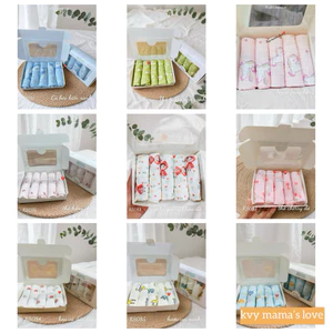 Sét 5 khăn sữa Xô Musslin mềm mịn cho bé
