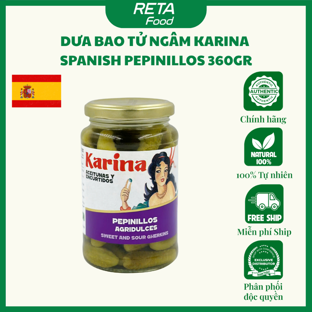 Dưa bao tử ngâm Karina Spanish Pepinillos 360gr