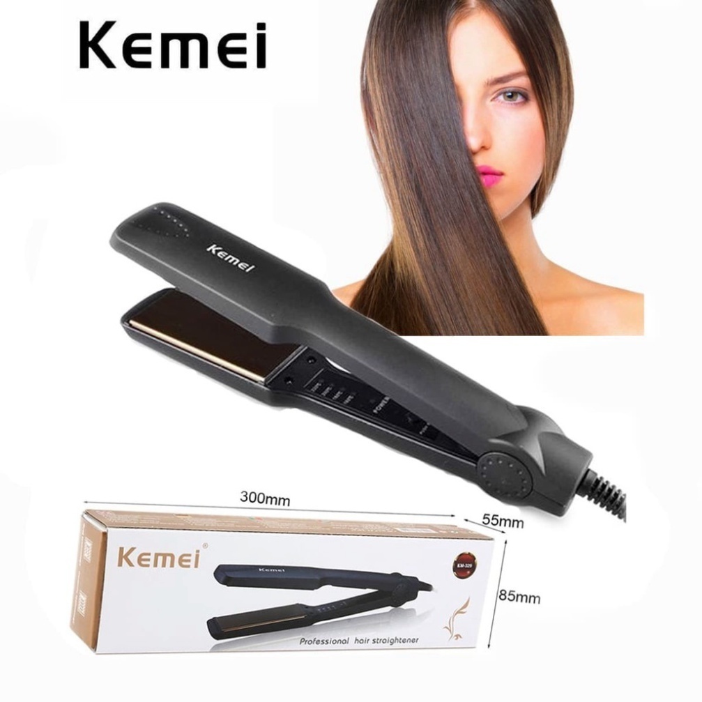 Máy Là Tóc Duỗi Tóc 4 Nấc Nhiệt Bản PRO_KM329 - Máy tạo kiểu tóc, Bảo Hành 12 Tháng