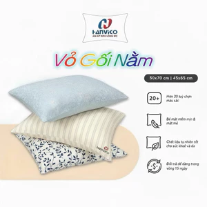 2 Vỏ Gối Nằm 45*65cm Hanvico Blue Sky 100% Cotton / Tencel cao cấp