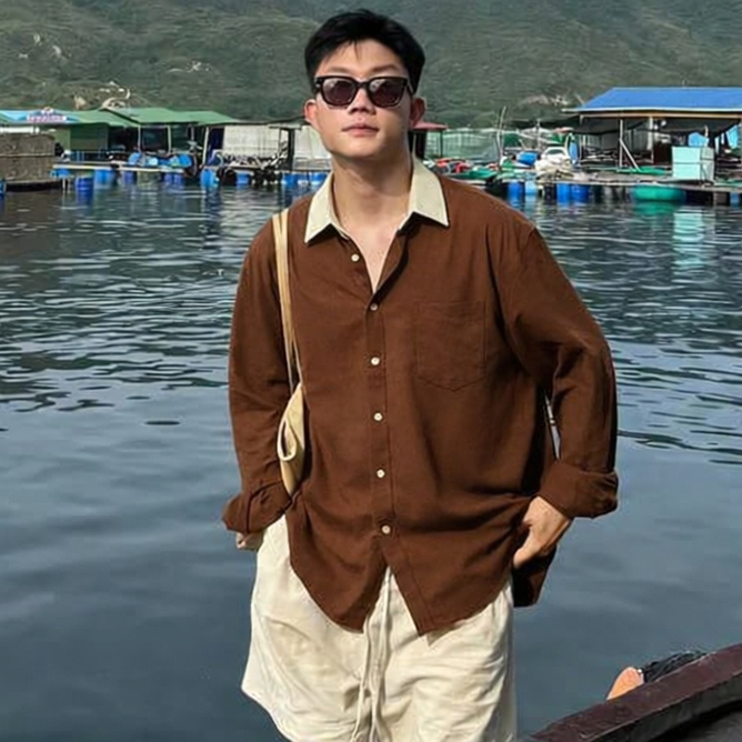 Áo Sơ Mi Nam Chất Đũi Linen Phối Cổ Local Brand Thấm Hút Mồ Hôi Mặc Đi Biển Đi Chơi Halley A51