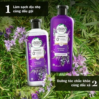 Combo Dầu Gội, Dầu Xả Thiên Nhiên Herbal Essences Giảm Gãy Rụng Với Hương thảo & Thảo mộc 400ml