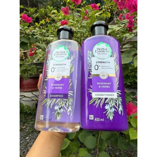 Combo Dầu Gội, Dầu Xả Thiên Nhiên Herbal Essences Giảm Gãy Rụng Với Hương thảo & Thảo mộc 400ml