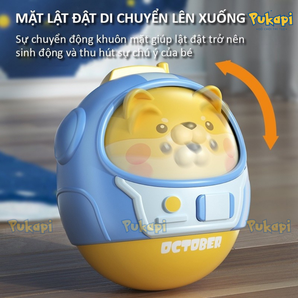 Lật đật Có Âm Thanh Có Nhạc Gật Gù Con Lật Đật Leng Keng Phát Tiếng Không Ngã Dễ Thương Heo Hồng -Đồ Chơi Cho Bé PUKAPI