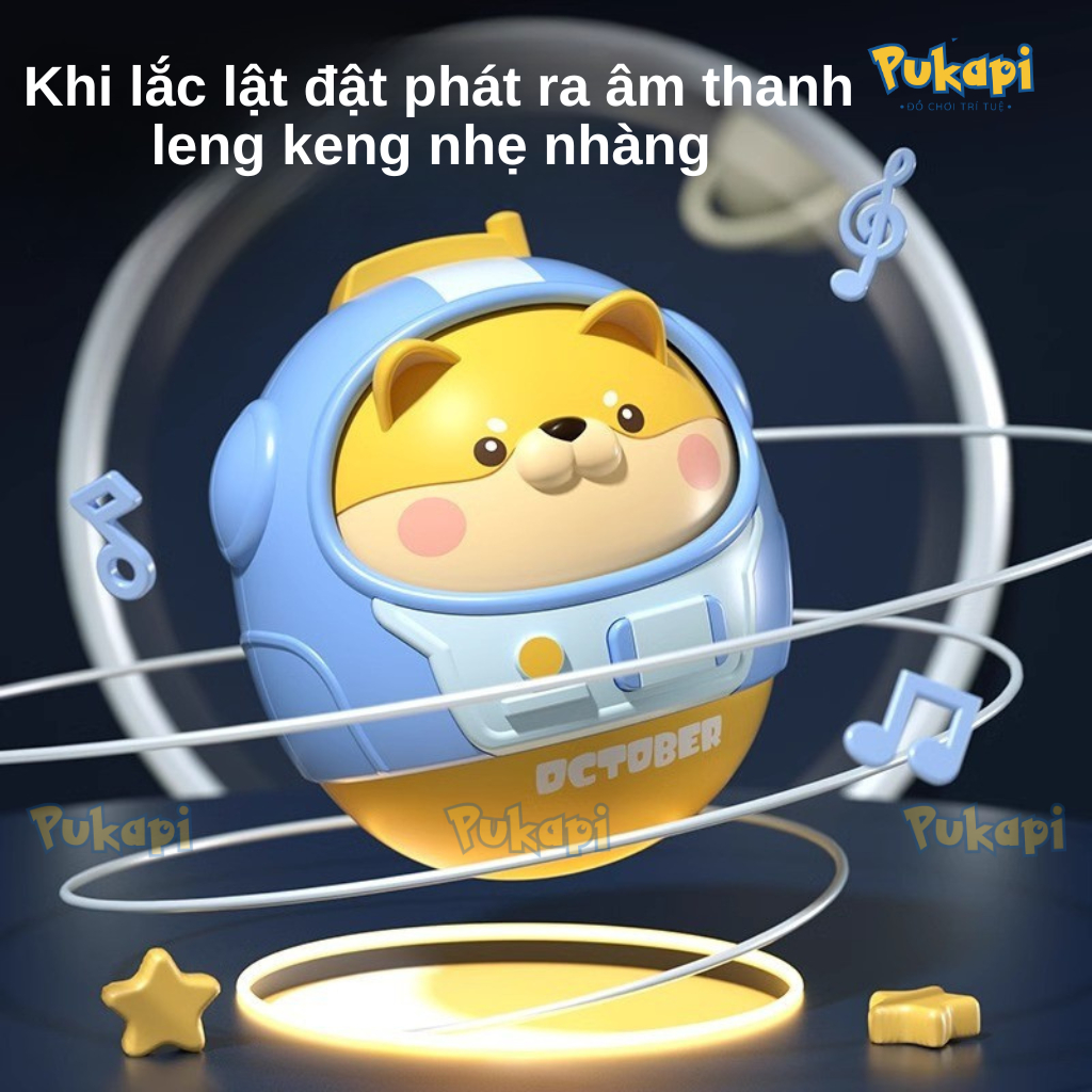 Lật đật Có Âm Thanh Có Nhạc Gật Gù Con Lật Đật Leng Keng Phát Tiếng Không Ngã Dễ Thương Heo Hồng -Đồ Chơi Cho Bé PUKAPI